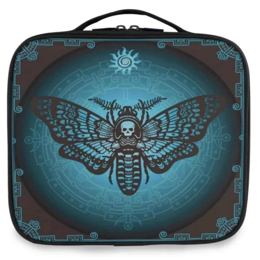 Skull Moth Design Storage Organizer - Black and Blue